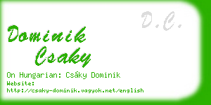 dominik csaky business card