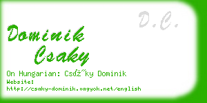 dominik csaky business card